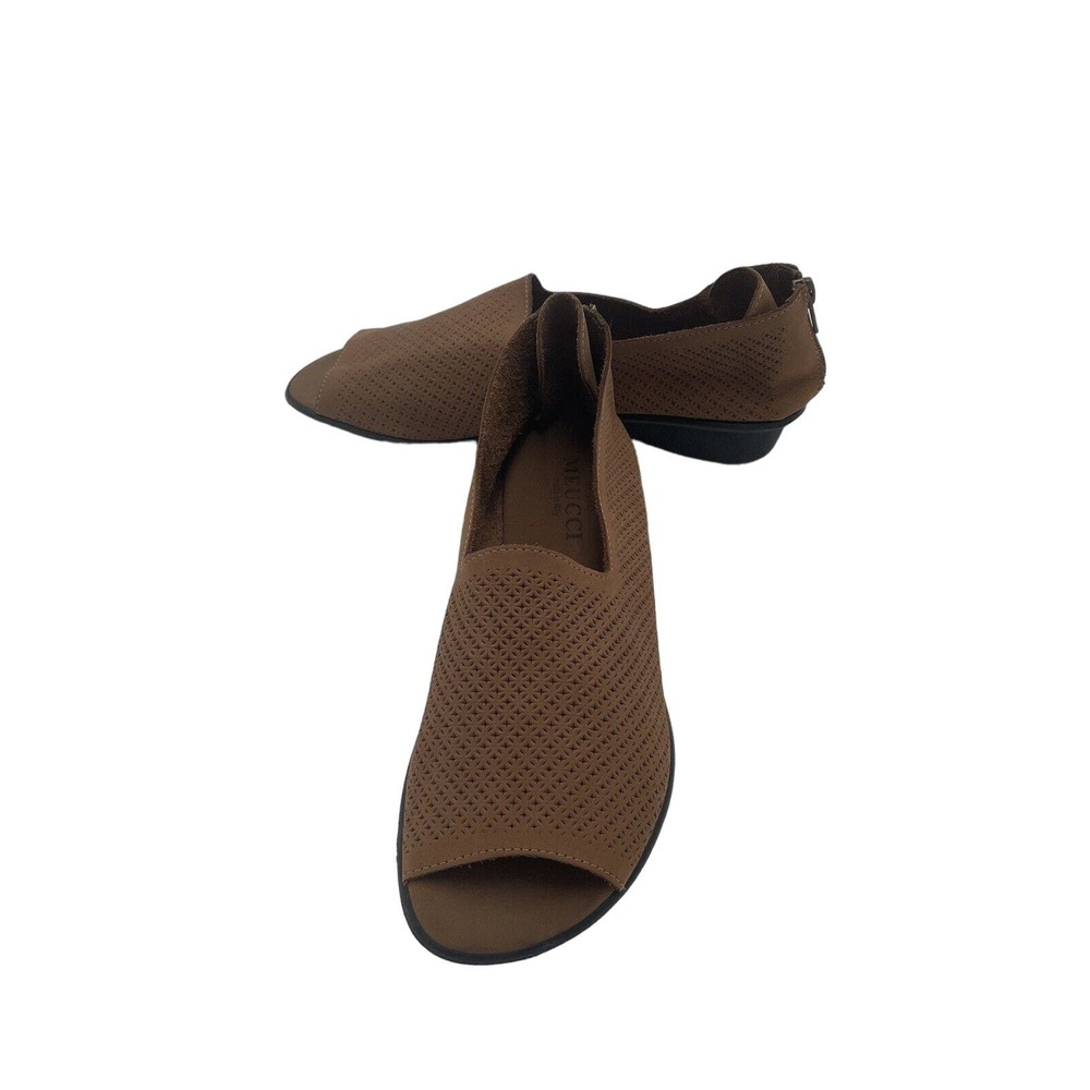 Sesto Meucci Italy Brown Rust Leather Loafers Slip-On US Size 8.5N